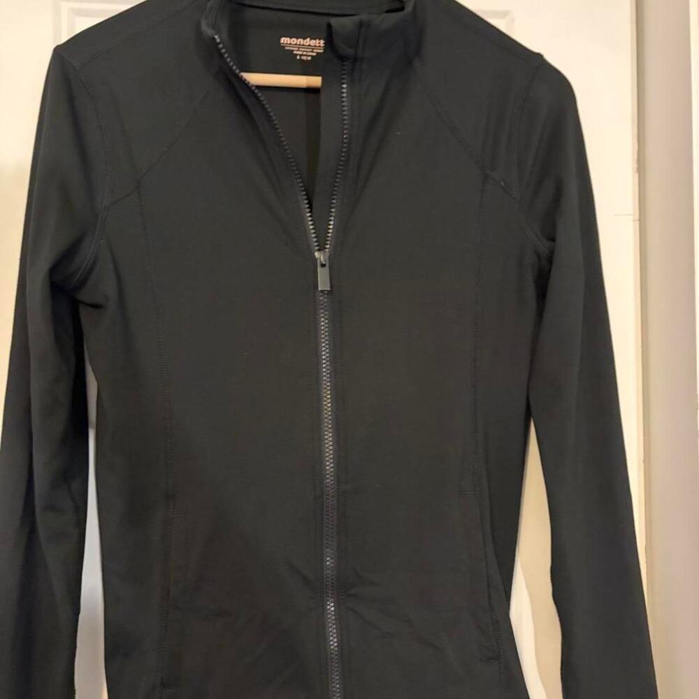 Mondetta girls black full zip
